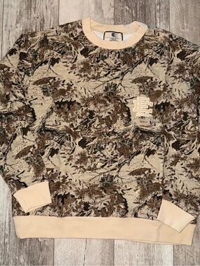 Eric Emanuel EE Leaf Camo Crewneck Sweatshirt L